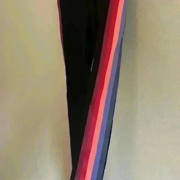 Victoria's Secret PINK High Waist Yoga Full Length Leggings Black Striped - Picture 3 of 7